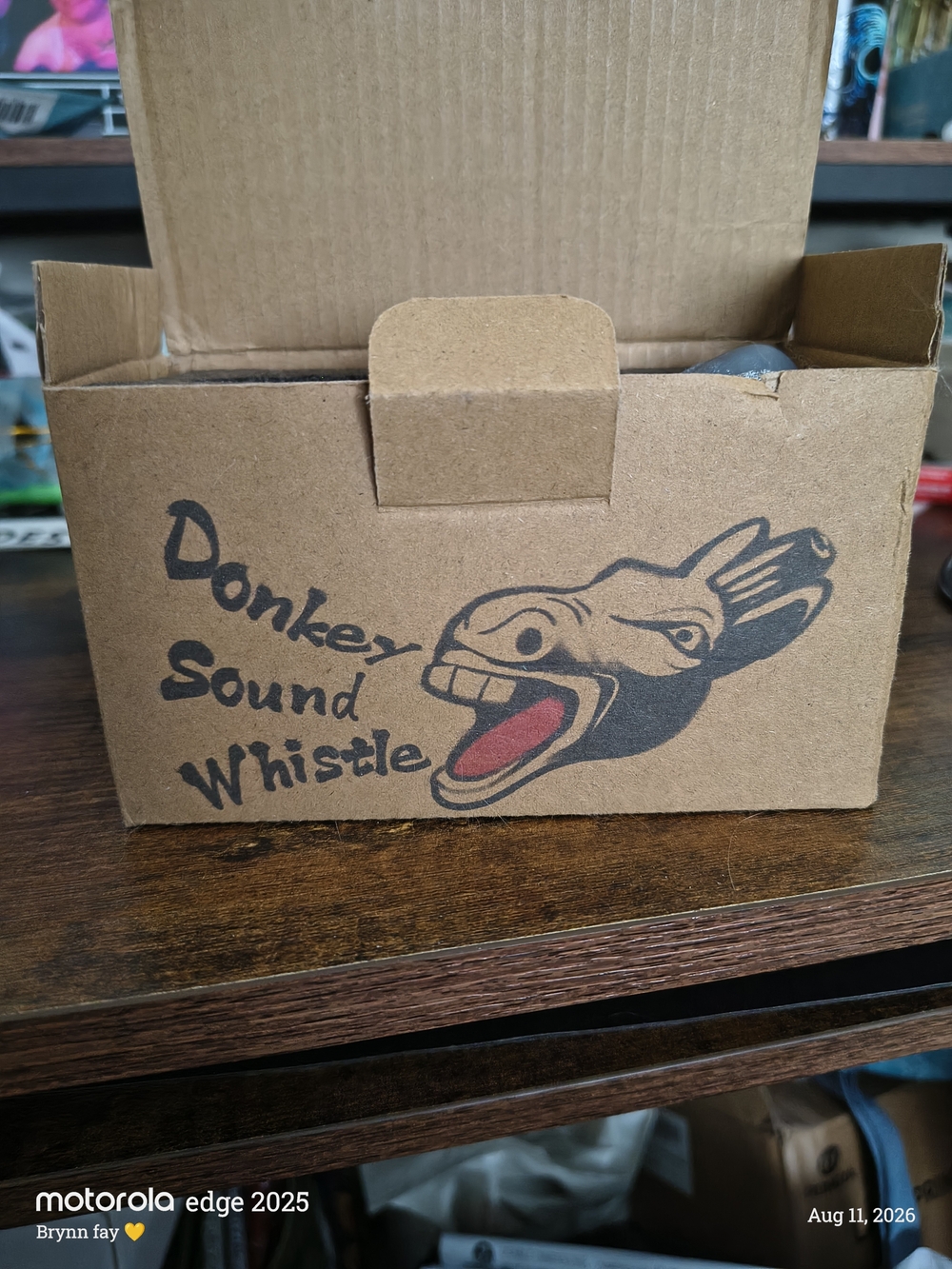 Amazon Brown Donkey Sound Whistle Box with Printed Donkey Graphic